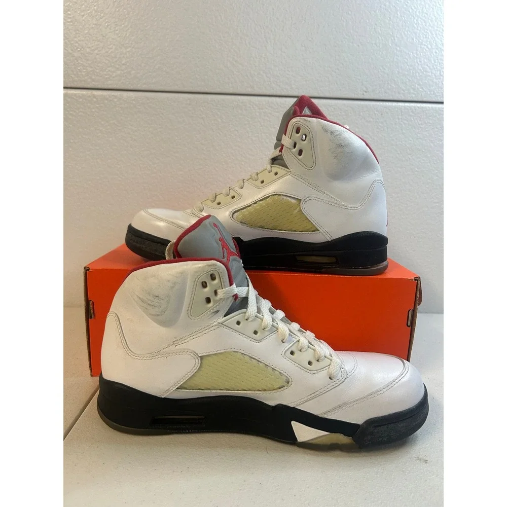 Air Jordan 5 Retro Fire Red White Black Mens Size 9 2013 release #2064